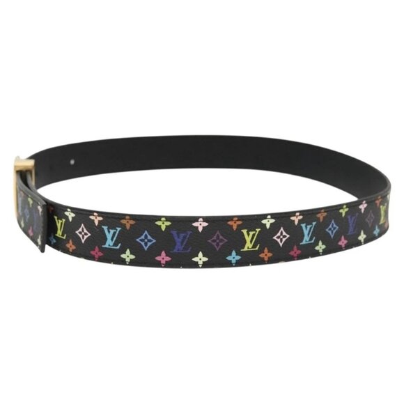 LOUIS VUITTON Multicolor Ceinture LV Cut Belt Black M6890 LV Auth 142353V - Picture 3 of 16